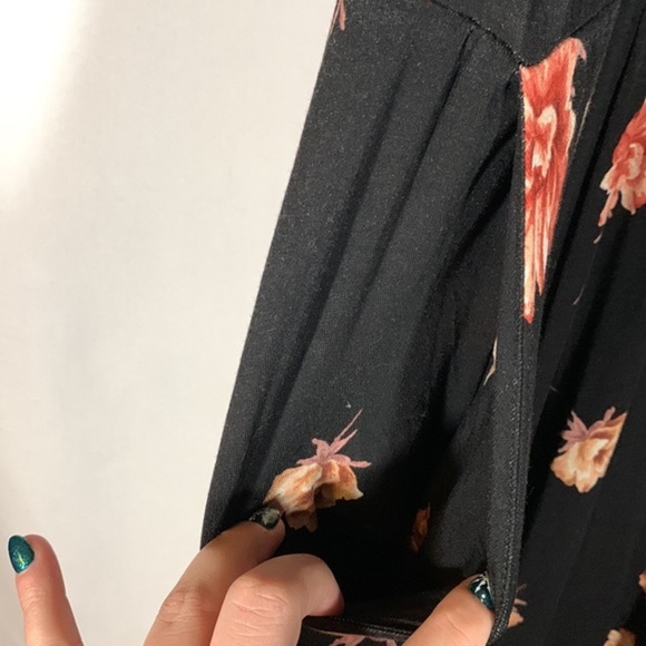 Torrid Super Soft Black Floral Midi Dress NWT - Picture 8 of 11